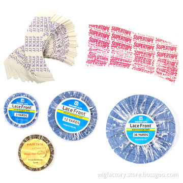 3 yards double side adhesive seamless glue ultra hool yellow tape for hair system,bonding hair patch blue walker ultra hold tape